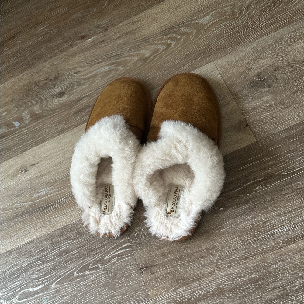 Chestnut Fur Slippers with Shearling Interior